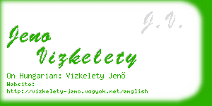 jeno vizkelety business card