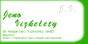 jeno vizkelety business card